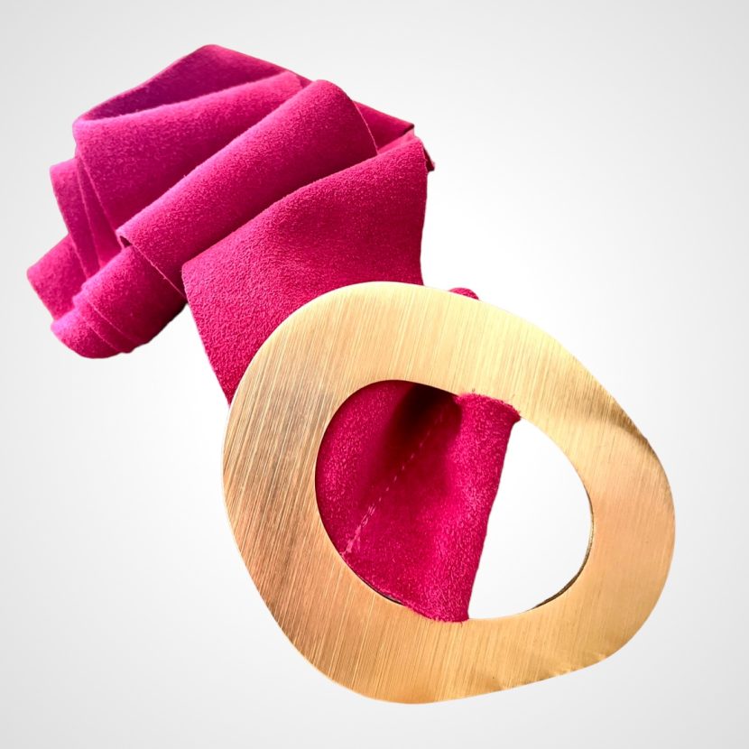 CINTURÓN "ANTE FUCSIA"