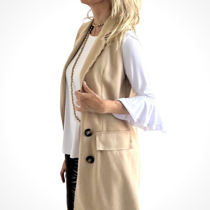 CHALECO "PARIS" BEIGE