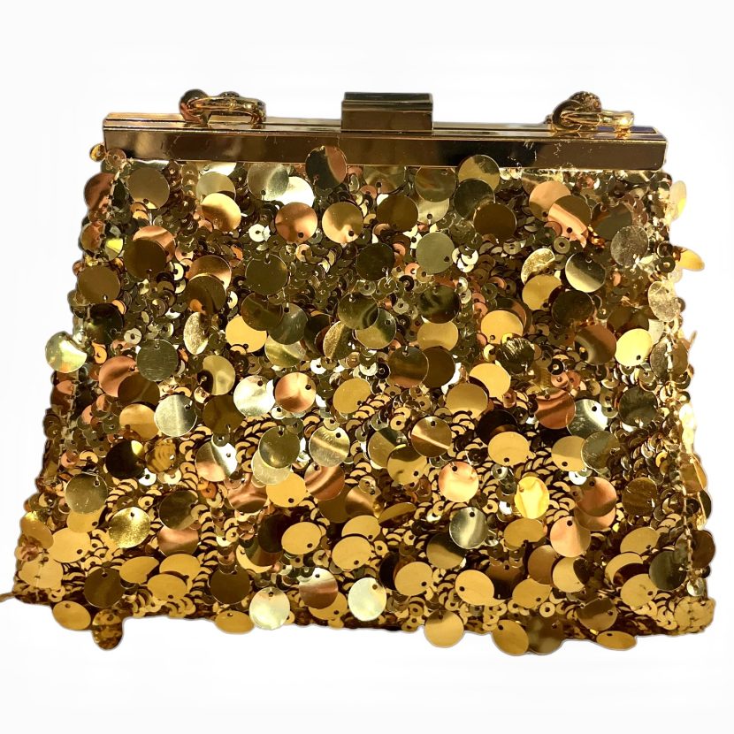 Bolso lentejuelas dorado “MILLA”