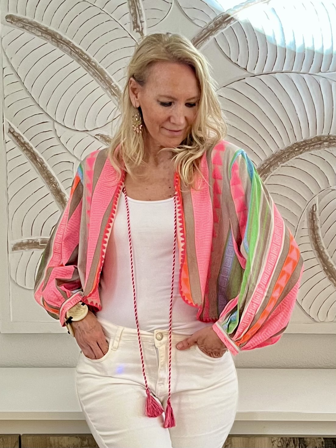 Chaqueta torera “Maui” fucsia